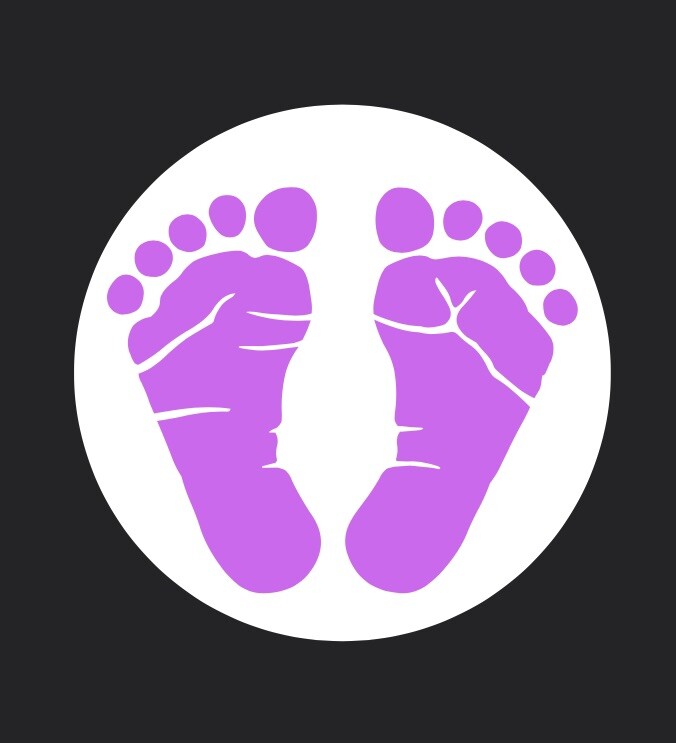 Pink Footprints Baby Shower ENVELOPE SEALS LABELS STICKERS 1.2″ ROUND Girl Boy