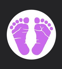 Pink Footprints Baby Shower ENVELOPE SEALS LABELS STICKERS 1.2″ ROUND Girl Boy