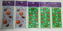 Vintage HEARTLINE Sports Basketball Football Scrapbook Stickers 10 Sheets Total