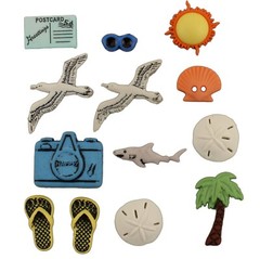 Buttons Galore 50+ Assorted SUMMER Theme Buttons for Sewing & Crafts