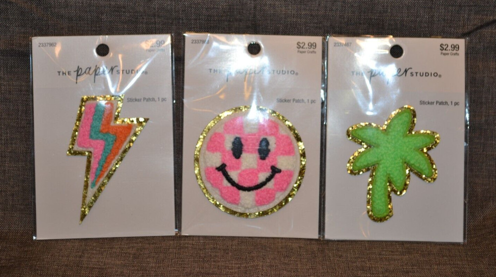 The Paper Studio Girly Adhesive Patches Variety Pack Lot of 3
