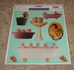 The Gifted Line ~ Anne Geddes 8×10 Package Sticker Sheet …..Babies Bathtime