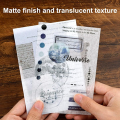 Celestial Themed Washi Stickers for Journaling, Vintage Ephemera Sticker with 1