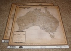 Carta Bella 12×12 Double Sided Scrapbook Papers(4) ~ Travel Map…..Australia
