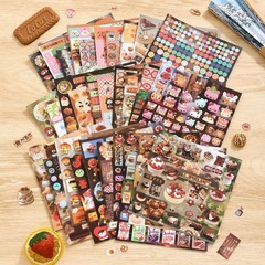 Girl’s Japanese Retro Sticker Book, 1000+ Cute Comics Style Food Stickers, fo…