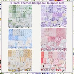 480 Pcs Floral Scrapbook Paper Junk Journal Stickers Supplies Colorful floral