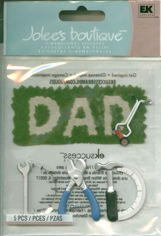 DAD Daddy Father Pop Parent Family Mow Lawn Tools Handyman Jolee’s Stickers