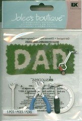DAD Daddy Father Pop Parent Family Mow Lawn Tools Handyman Jolee’s Stickers