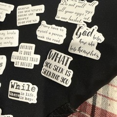 English Newspaper Asthetic Moon Quote Stickers
