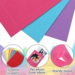 150 Pcs Paper Picture Frames 4×6 Bulk Colorful Cardboard Easel Stand DIY Craft