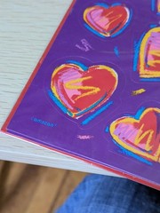 Vintage Amscan Heart Stickers, NIP, 4 Sheets, 90s Doodle Style, Valentine’s