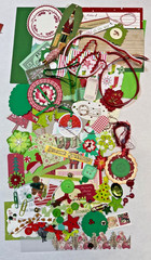 Christmas lot scrapbook planner journal junk collage ephemera paper crafting art