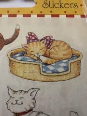 Rare Vintage Mary Engelbreit 1997 Cats Dogs Acid-Free Stickers NOS Sealed ME Ink