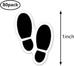 Shoe Footprints Stickers 1in for Scrapbooking, Arts, Craft, DIY, Calendars Journ