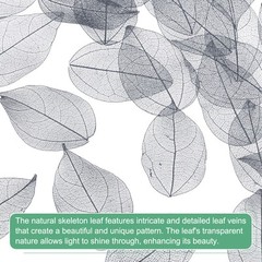 200-Pack Skeleton Leaves, Natural Rubber Leaves Vein[4-6cm, Grey]
