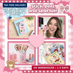 300Pcs Vintage Aesthetic Stickers for Journaling, Waterproof Vinyl Cute Sticker