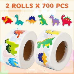 1400Pcs Dinosaur Stickers – 16 Cute Designs for DIY Crafts, Classroom Decor & Re
