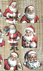 Santa Claus junk journal fussy cuts journal card making die cuts set of 12 Santa