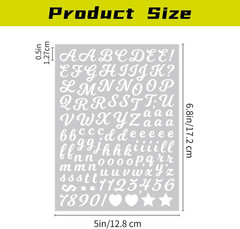 3040Pcs 20 Sheets Small Letter Number Stickers, 0.5Inch Colorful Self-Adhesive V
