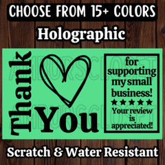 50 THANK YOU STICKERS 2.25″ LABELS SEALS REVIEW SHOP SMALL SCRATCH RESISTANT