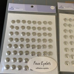 HUGE LOT Joann Scrap Essentials + More- Faux Eyelets Gems Rhinestones