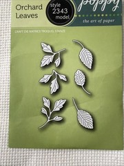 Poppy Stamp Cut Dies Bundle With 8 Fall Autumn Leaves Themed