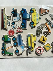 JOT Pop-Up Stickers Vehicles Transportation Cars Trucks Plane Taxi Police 18ct