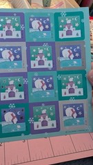 Vintage Hallmark Stickers Holiday Friends Polar Bear Foil Accents 1 Sheet