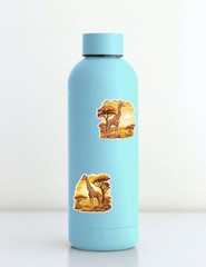 Safari Giraffe Die Cut Vinyl Stickers Set Notebook Laptop WaterBottle Sticker