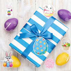 Happy Easter Bunny Themed Stickers 320 Pcs Happy Easter Stickers Decals – 1.5 In