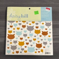 Daisy Hill Cats Meow Scrapbook Lot Stickers Paper Pad Brads Metal Accents 25+pcs