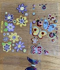 Forest Animals Farm Zoo Butterfly Floral Insects Nature Stickers Lot Used
