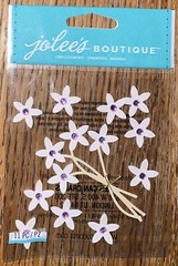 Jolees VIOLET JEWELED FLOWERS Gem Purple Bunch Bouquet Wedding Scrapbook Sticker