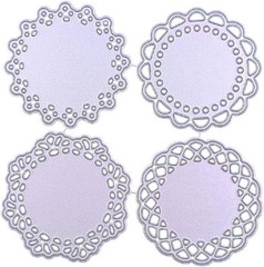 High-Quality Metal Die Cuts Set – 1.9″ Lace Flower Borders for Creative Projects