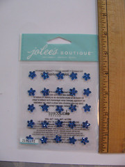 Jolee’s Boutique Embellishments MINI FLOWER GEMS SAPPHIRE 25 Pieces NIP