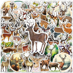 50 Pcs Deer Stickers, Forest Animal Decorative Stickers for Scrapbooking and Dec