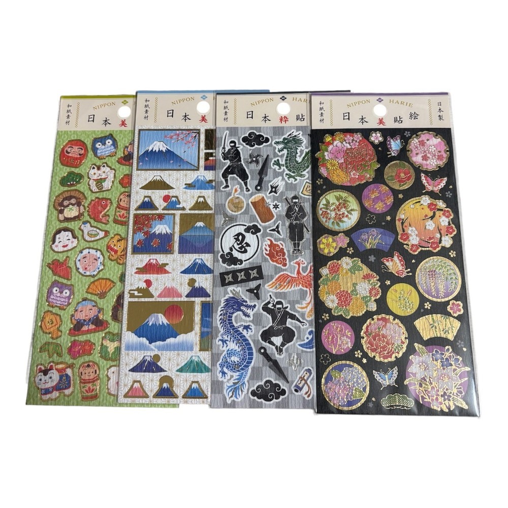 Japanese Sticker Set Ninjya Sakura Fuji Cat Cute Kawaii Japan