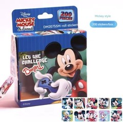 Disney 2 Pack Kids Stickers Mickey And Minnie, 200 Pcs 1-1/2 Inch Self Adhesive
