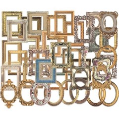 80 Pcs Vintage Baroque Frame Stickers for Scrapbooking – Antique Antique