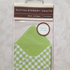 MARTHA STEWART CRAFTS ENVELOPES GREEN GIFT TAGS LIME GREEN ENVELOPES 8 PCS