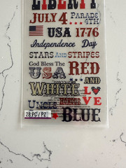 Sticko Autocollants Liberty Phrase Stickers July 4th Red White Blue Stars 1776