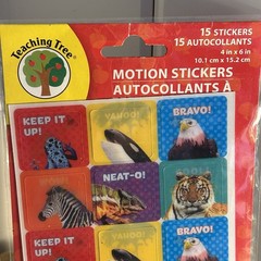 Vintage 90s sticker LOT Teachers award Motion Stickers Carson Dellosa owl Kiwi