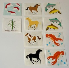 Lot ALL Mrs Grossmans Stickers New (118) Horses Christmas Animals Vehicles Farm