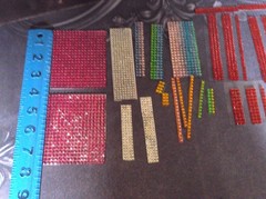 Craft Embellishments Lot Hologram/Prism Junk Jewelry, Bling Rhinestone Stick-Ons