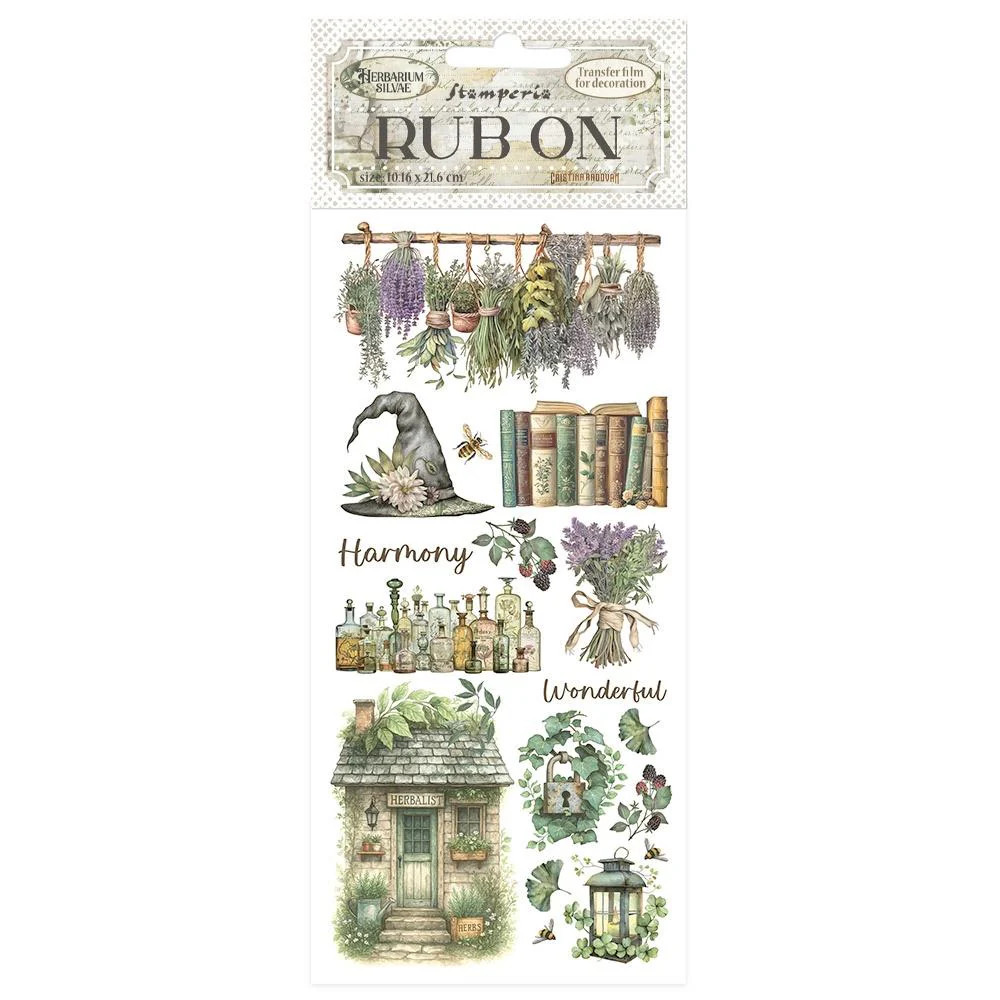 Stamperia Rub-Ons- Herbarium Silvae Llavender, DFLRB212