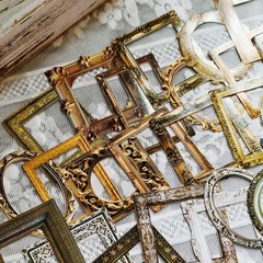 100 Pcs Vintage Frame Stickers Metallic – Scrapbooking Stickers & Embellishments