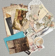 50+ Pcs, Small Lot Creative Junk Journal Ephemera, Scrapbook Collage