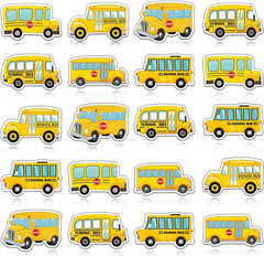 480 Pcs School Bus Stickers Album Cute Cartoon Transportation Crafts Kit for Kid