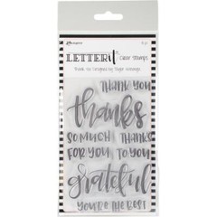 New LETTER IT Ranger rubber stamp THANKS THANK YOU clear free USA ship