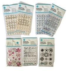 Retired Martha Stewart Pearls & Gemstone Stickers – 7 packs